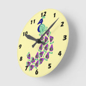 Pfau Design Runde Wanduhr (Winkel)