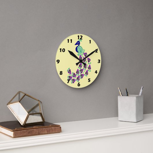 Pfau Design Runde Wanduhr (Büro)