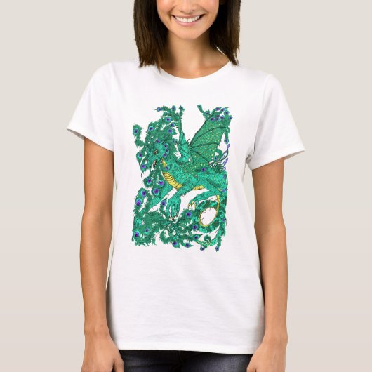 Pfau-Drache T-Shirt (Vorderseite)