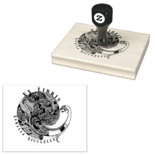 Pfau-Drache Vintage-Mythologie-Holz-Kunststempel Gummistempel