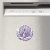 Pfau, eine alte Gravur Magnet (In Situ (Geschirrspüler))