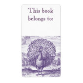 Pfau, eine Vintage Gravur (Vorne)