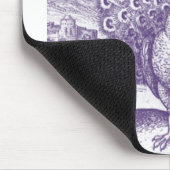 Pfau, eine Vintage Gravur Mousepad (Ecke)