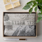 Pfau-Eintagsfliege-Collage Seidenpapier (Geschenk)