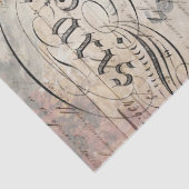 Pfau-Eintagsfliegen Decoupage Papier verlassen (Detail)