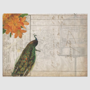 Pfau-Eintagsfliegen Decoupage Seidenpapier