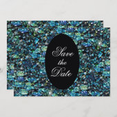 Pfau Elegant Moderne Hochzeit / Haus der Grosch Save The Date (Vorne/Hinten)