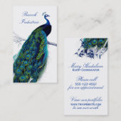 Pfau-elegante berufliche Girly Geschäfts-Karte Visitenkarte (Vorne/Hinten)