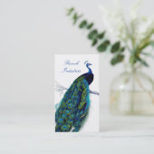 Pfau-elegante berufliche Girly Geschäfts-Karte Visitenkarte (Stehend Vorderseite)