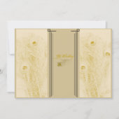 Pfau-Eleganz-Kunst-Deko-Flair-Hochzeits-Einladung Einladung (Rückseite)