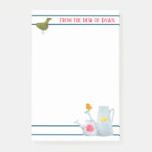 Pfau, Ente und Küken Post-it Klebezettel (Vorderseite)