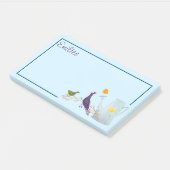 Pfau, Ente und Küken Post-it Klebezettel (angewinkelt)