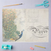 Pfau Ephemera Decoupage Paper Horizontal Seidenpapier (Basteln)