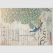 Pfau Ephemere Dekoupage Paper Right Seidenpapier (Vorderseite)