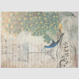 Pfau Ephemere Dekoupage Paper Right Seidenpapier