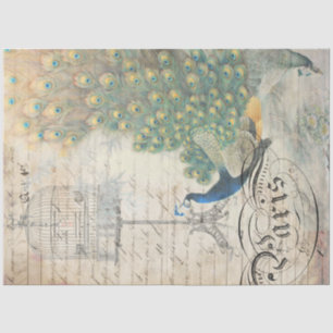 Pfau Ephemere Dekoupage Paper Right Seidenpapier
