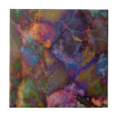 Pfau-Erzchalcopyrite-Marmor Fliese (Vorderseite)