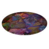 Pfau-Erzchalcopyrite-Marmor Schneidebrett (Ecke)