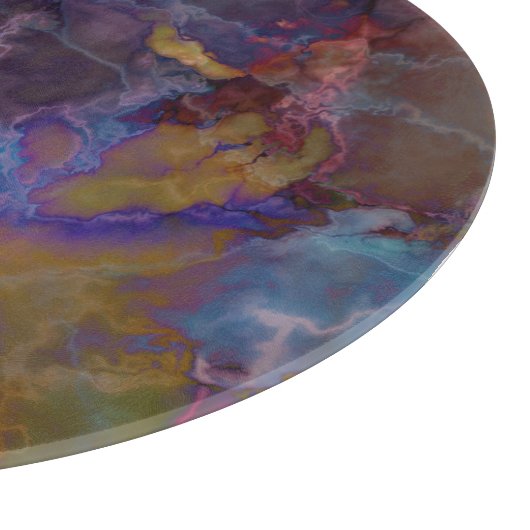 Pfau-Erzchalcopyrite-Marmor Schneidebrett (Ecke)