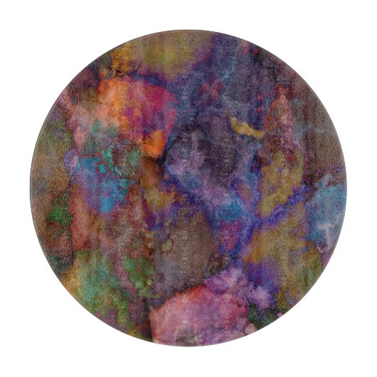 Pfau-Erzchalcopyrite-Marmor Schneidebrett (Vorderseite)