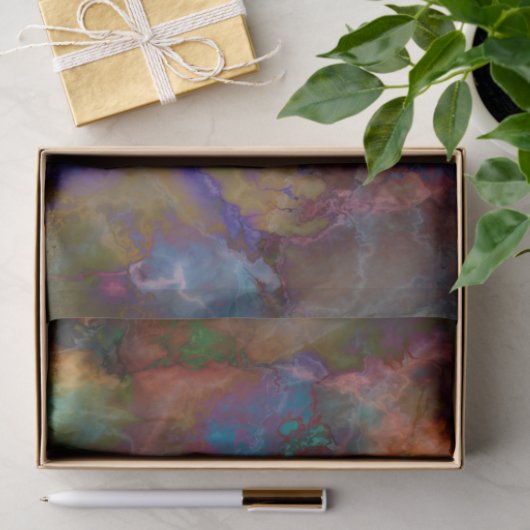 Pfau-Erzchalcopyrite-Marmor Seidenpapier (Geschenk)