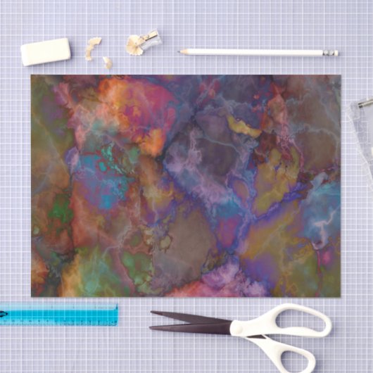 Pfau-Erzchalcopyrite-Marmor Seidenpapier (Handwerk)