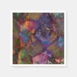 Pfau-Erzchalcopyrite-Marmor Serviette