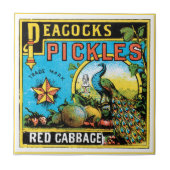 Pfau-Essiggurken Fliese (Vorderseite)