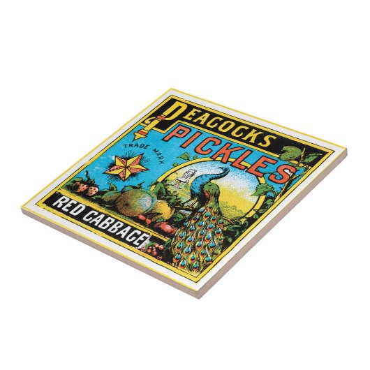 Pfau-Essiggurken Fliese (Seite)