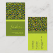 Pfau-fabelhafte Visitenkarte (Vorne/Hinten)