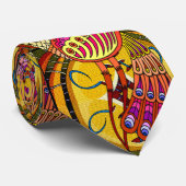 PFAU-FANTASIE KRAWATTE (Gerollt)