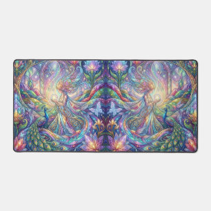 Pfau Fantasy Art Schreibtischunterlage
