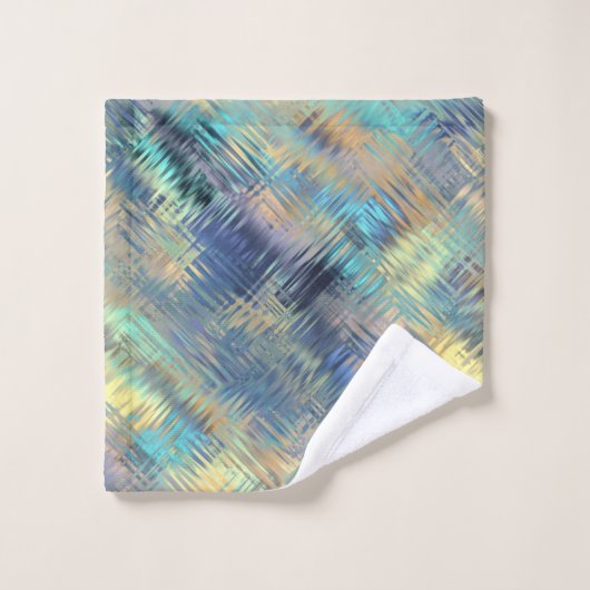 Pfau-Farbmannigfaltiges Muster-Ensemble Badhandtuch Set (Waschlappen)