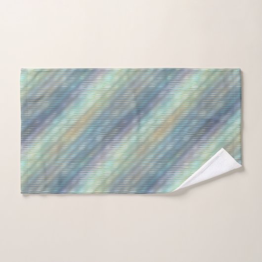 Pfau-Farbmannigfaltiges Muster-Ensemble Badhandtuch Set (Handtuch)