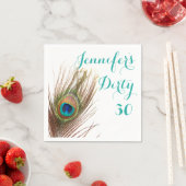 Pfau Feather 30. Geburtstag Serviette (Beispiel)