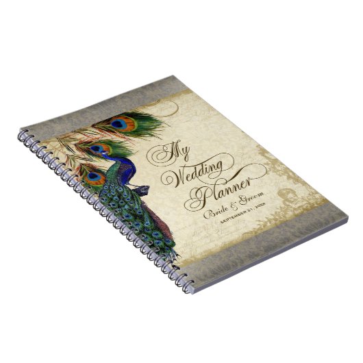 Pfau & Feather Formal Wedding Planner Journal Notizblock (Rechte Seite)