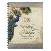 Pfau & Feather Formal Wedding Planner Journal Notizblock (Vorderseite)