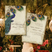 Pfau & Feathers Feierliche Hochzeit Tee fest Einladung