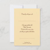 Pfau-Feder danken Ihnen zu merken Dankeskarte (Rückseite)