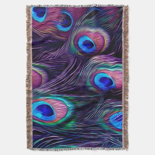 Pfau-Feder Decke (Vorderseite Vertikal)