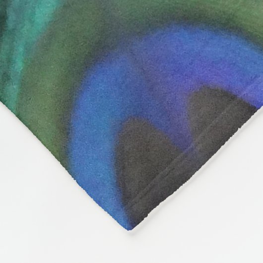 Pfau-Feder-Decke Fleecedecke (Ecke)