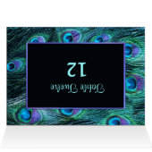 Pfau-Feder-Drama - Tabellen-Sitzplatz-Zahl (Innenansicht Horizontal (Oben))