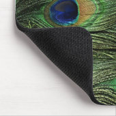 Pfau-Feder-Druck Mousepad (Ecke)