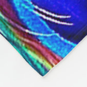 Pfau-Feder Fleecedecke (Ecke)