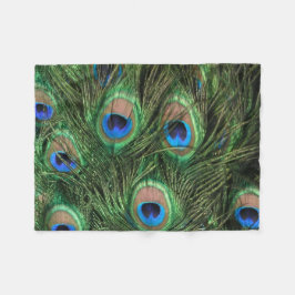 Pfau-Feder Fleecedecke