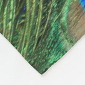 Pfau-Feder Fleecedecke (Ecke)