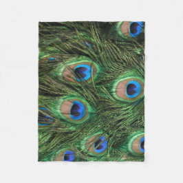 Pfau-Feder Fleecedecke