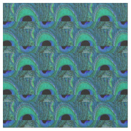 Pfau-Feder-Gewebe - grün, aquamarin, blau, Stoff