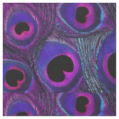 Pfau-Feder-Gewebe-lila rosa graues Schwarzes Stoff (Nahaufnahme)