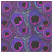 Pfau-Feder-Gewebe-lila rosa graues Schwarzes Stoff (Nahaufnahme)